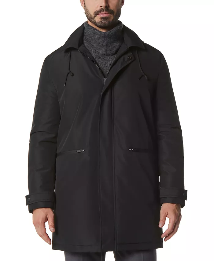 Marc New York Men's Merrimack City Rain Topper With Removable Hood Men's Fashion & Accessories