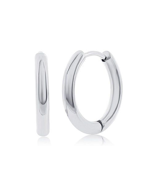 Metallo Stainless Steel 11.5mm Polished Hoop Earrings Jewelry & Watches Metallo Stainless Steel 11.5mm Polished Hoop Earrings Jewelry & Watches