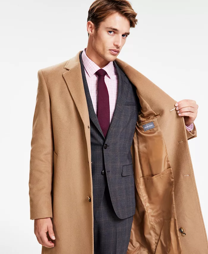 Michael Kors Men's Classic Fit Luxury Wool Cashmere Blend Overcoats Men's Fashion & Accessories