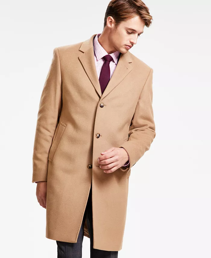 Michael Kors Men's Classic Fit Luxury Wool Cashmere Blend Overcoats Men's Fashion & Accessories