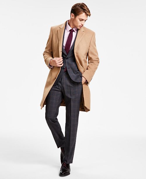 Michael Kors Men's Classic Fit Luxury Wool Cashmere Blend Overcoats Men's Fashion & Accessories