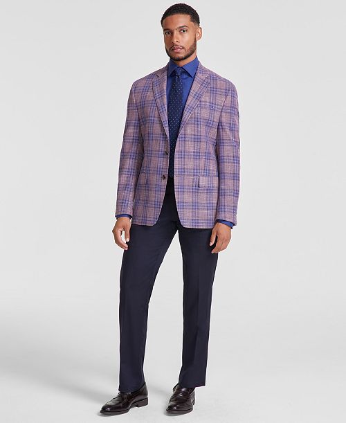 Michael Kors Men's Classic-Fit Mauve Window Sport Coat Men's Fashion & Accessories