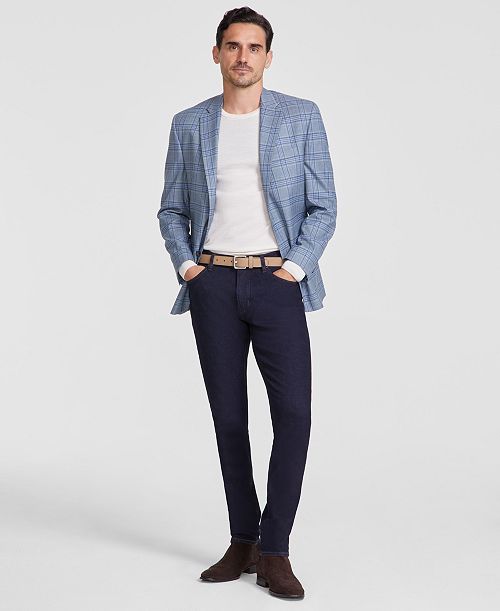 Michael Kors Men's Classic-Fit Seafoam Plaid Sport Coat Men's Fashion & Accessories