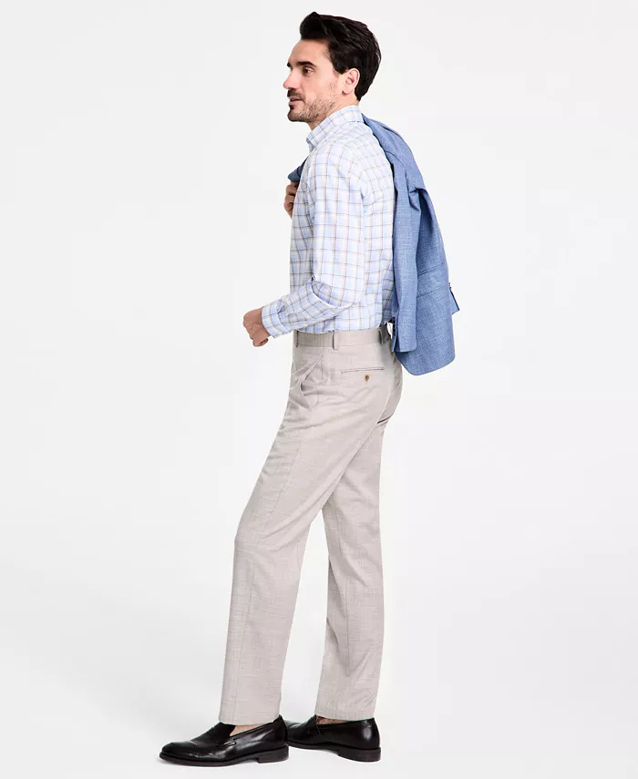 Michael Kors Men's Classic-Fit Sharkskin Dress Pants Men's Fashion & Accessories