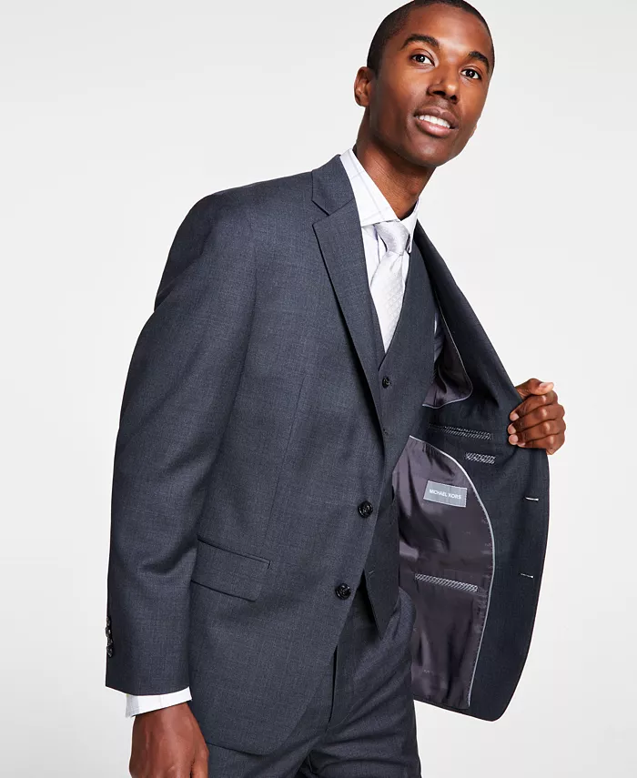 Michael Kors Men's Classic-Fit Wool-Blend Stretch Solid Suit Jacket Men's Fashion & Accessories