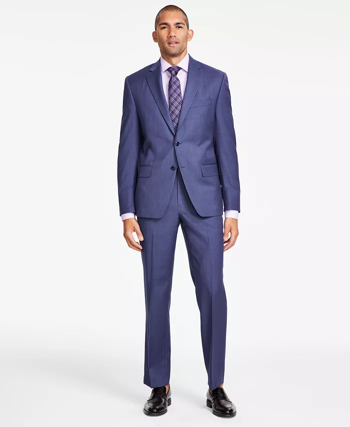 Michael Kors Men's Classic-Fit Wool-Blend Stretch Solid Vested Suit Separates Men's Fashion & Accessories
