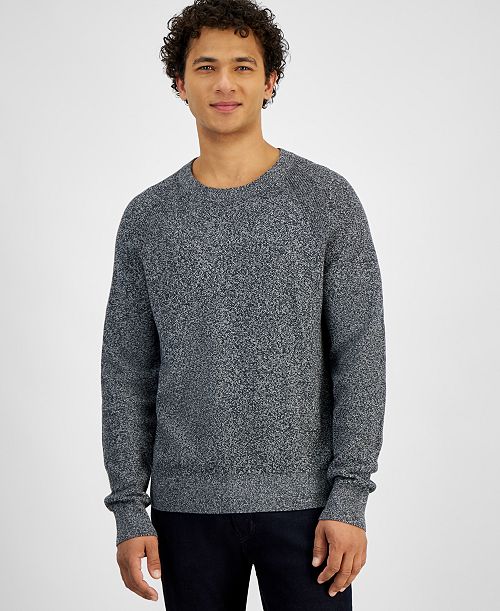 Michael Kors Men's Modern-Fit Textured Mouliné Sweater Men's Fashion & Accessories