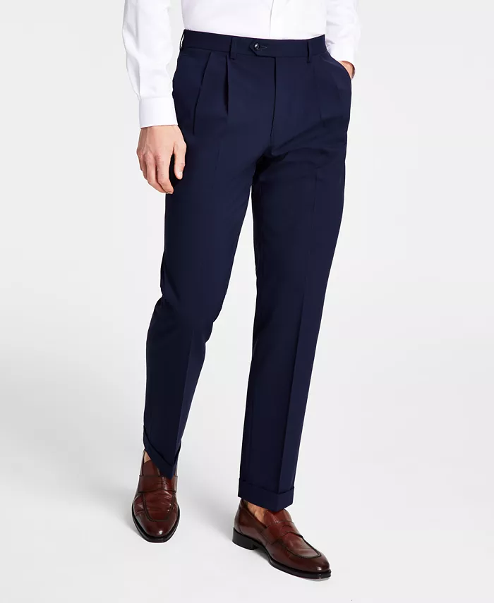 Michael Kors Men's Pleated Solid Classic Fit Pants Men's Fashion & Accessories