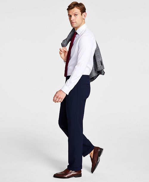 Michael Kors Men's Pleated Solid Classic Fit Pants Men's Fashion & Accessories