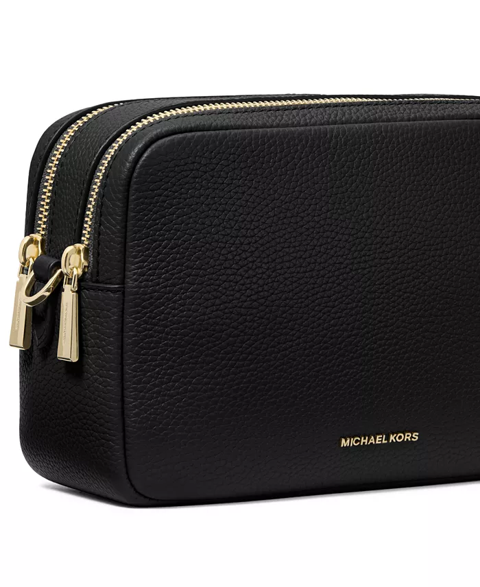 MICHAEL Michael Kors Bryant Medium Leather Double Zip Chain Camera Crossbody Handbags Purses & Accessories