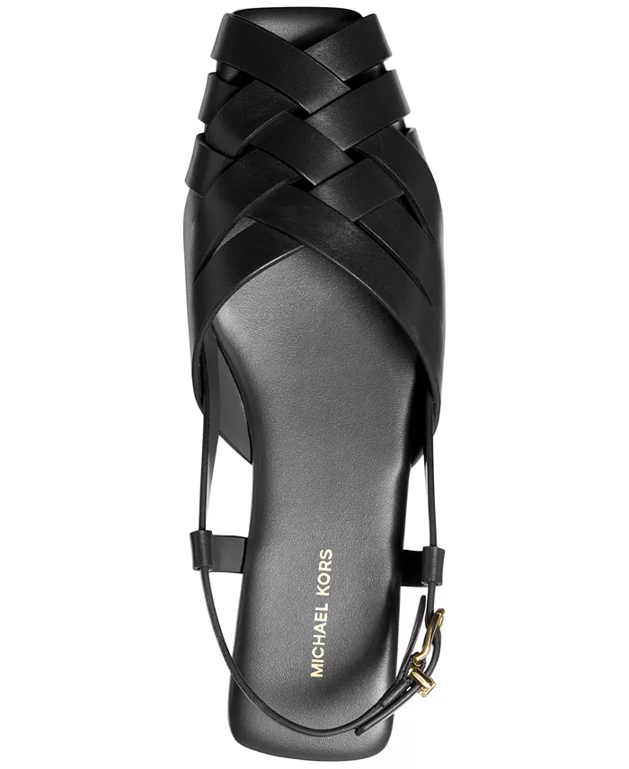 MICHAEL Michael Kors Irene Slingback Leather Flats Women's Fashion Shoes & Accessories