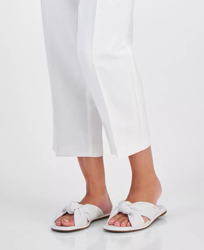 MICHAEL Michael Kors Knotted Slide Casual Leather Sandals Women's Fashion Shoes & Accessories