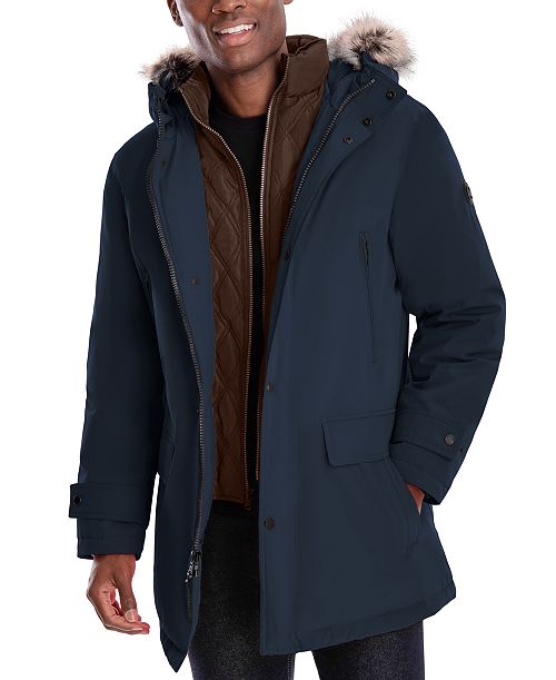 MICHAEL Michael Kors Michael Kors Men's Hooded Bib Snorkel Parka Created for Macy's Men's Fashion & Accessories
