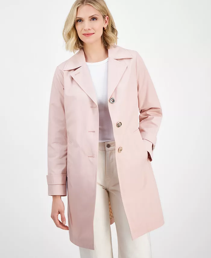MICHAEL Michael Kors Women's Notched Collar Button-Front Coat Exclusively At Macy's Women's Fashion Shoes & Accessories
