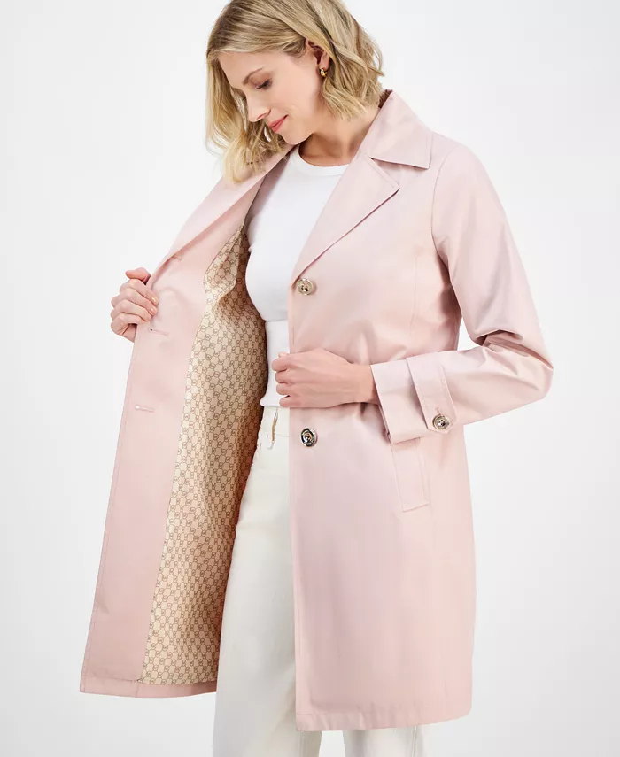 MICHAEL Michael Kors Women's Notched Collar Button-Front Coat Exclusively At Macy's Women's Fashion Shoes & Accessories