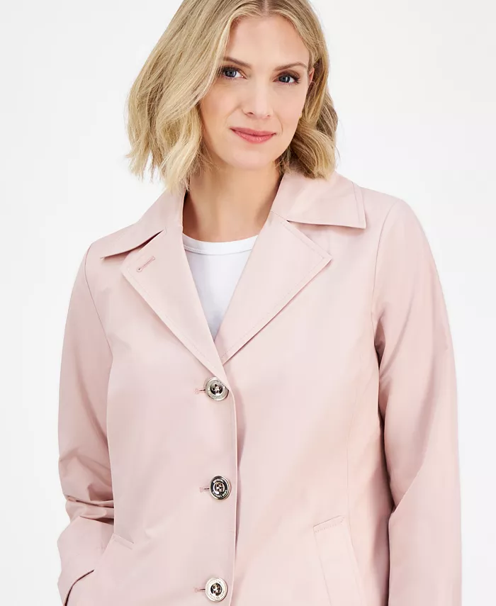 MICHAEL Michael Kors Women's Notched Collar Button-Front Coat Exclusively At Macy's Women's Fashion Shoes & Accessories