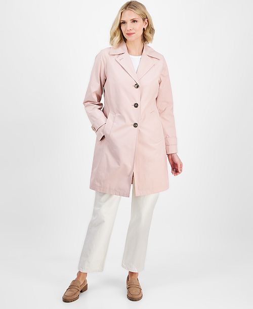 MICHAEL Michael Kors Women's Notched Collar Button-Front Coat Exclusively at Macy's Women's Fashion Shoes & Accessories
