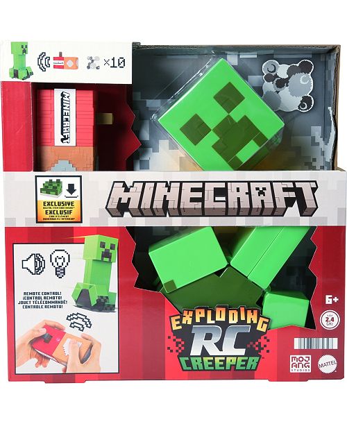 Minecraft Exploding RC Creeper Lights and Sounds 10 Explosion Particles and DLC Code All Toys