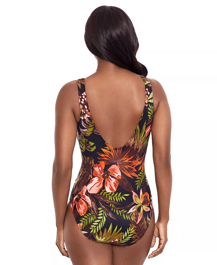 Miraclesuit Women's Botanico Crossover One-Piece Swimsuit Women's Fashion Shoes & Accessories