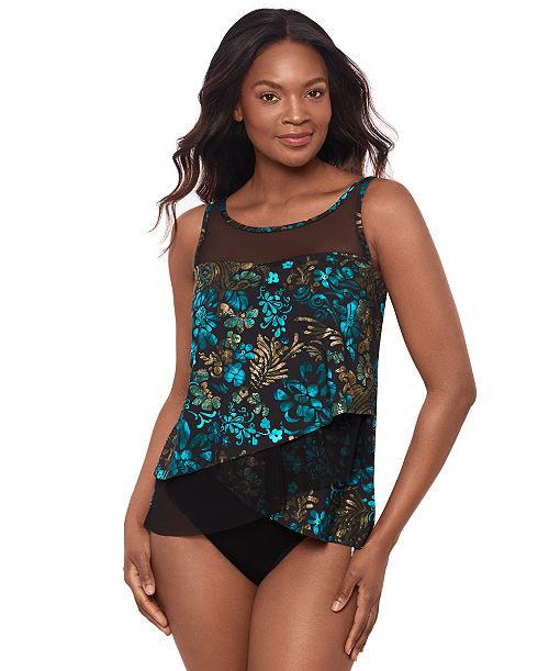 Miraclesuit Women's Flor De Mare Mirage Tankini Top & Bottoms Women's Fashion Shoes & Accessories