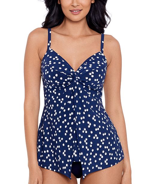 Miraclesuit Women's Luminare Love Knot Underwire Tankini Top Women's Fashion Shoes & Accessories