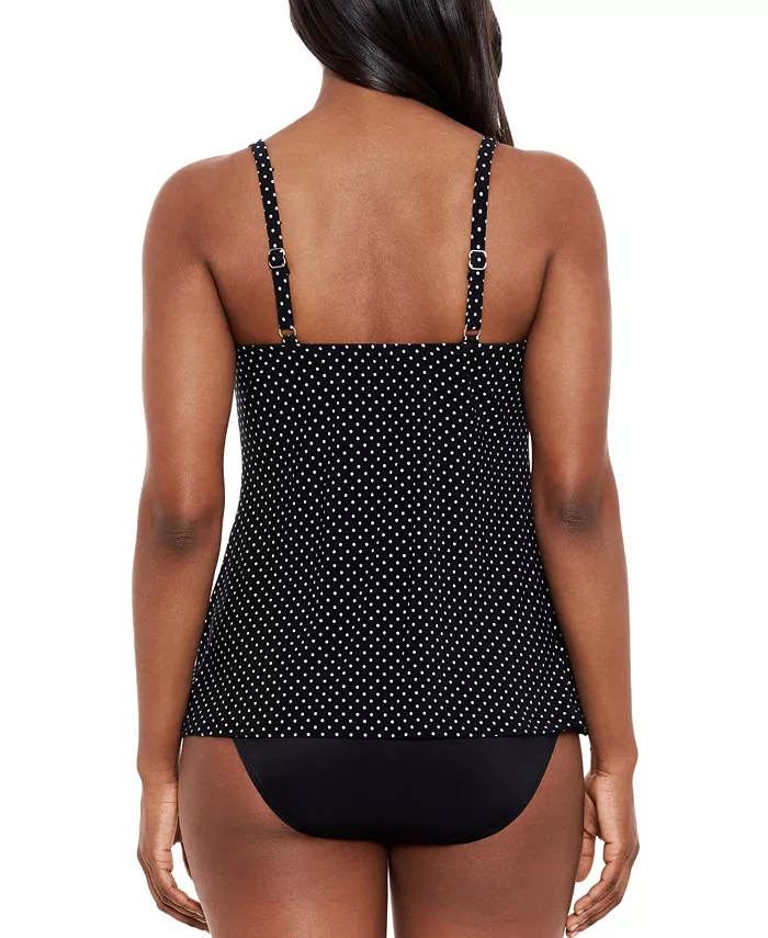 Miraclesuit Women's Pin Point DD Loveknot Tankini Swimsuit Top Women's Fashion Shoes & Accessories