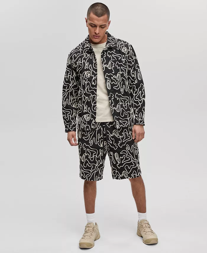 Mode Of One Men's Floral Embroidered Shacket & Shorts Exclusively At Macy's Men's Fashion & Accessories