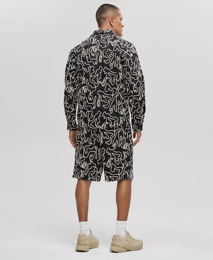 Mode Of One Men's Floral Embroidered Shacket & Shorts Exclusively At Macy's Men's Fashion & Accessories