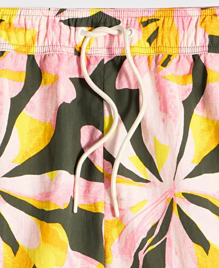 Mode Of One Men's Floral Tones Regular-Fit Printed Swim Trunks Exclusively At Macy's Men's Fashion & Accessories