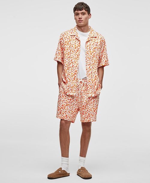 Mode of One Men's Leopard-Print Camp Shirt and Relaxed-Fit Shorts Exclusively at Macy's Men's Fashion & Accessories