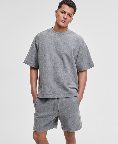 Mode of One Men's Oversized-Fit Textured Sweatshirt Exclusively at Macy's Men's Fashion & Accessories