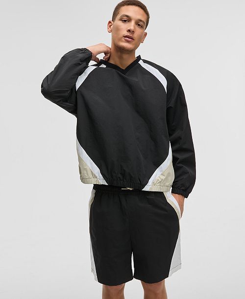 Mode of One Men's Pieced Pullover Track Jacket Exclusively at Macy's Men's Fashion & Accessories