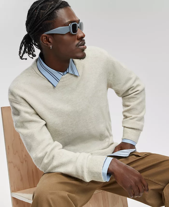 Mode Of One Men's Relaxed-Fit Cozy Sweater Created For Macy's Men's Fashion & Accessories