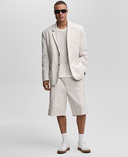Mode of One Men's Relaxed-Fit Speckled Textured Blazer & Shorts Exclusively at Macy's Men's Fashion & Accessories