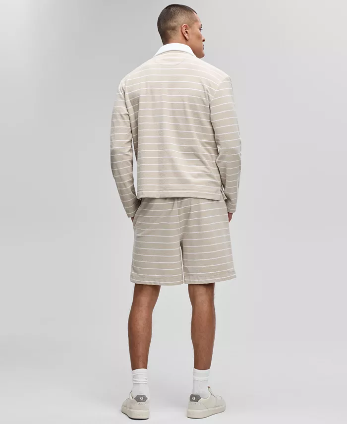 Mode Of One Men's Relaxed-Fit Striped Terry Pullover Top & Shorts Exclusively At Macy's Men's Fashion & Accessories