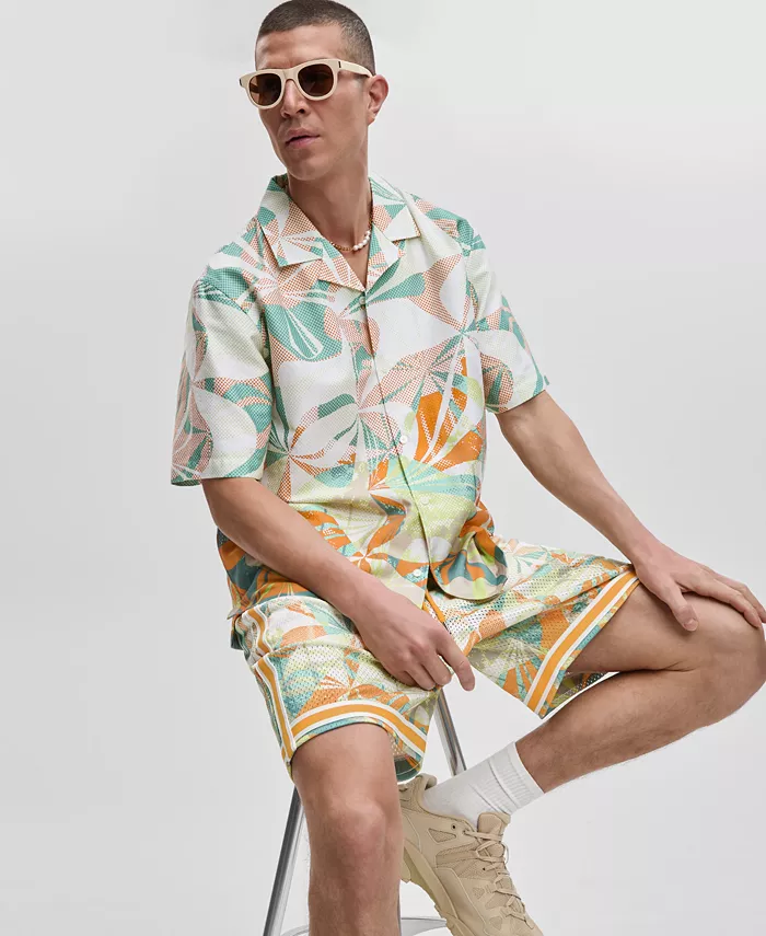 Mode Of One Men's Slick Play Camp Shirt & 7" Mesh Shorts Exclusively At Macy's Men's Fashion & Accessories