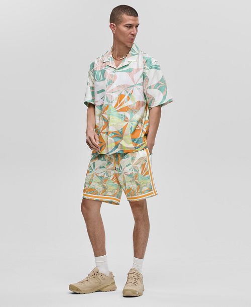 Mode of One Men's Slick Play Camp Shirt & 7" Mesh Shorts Exclusively at Macy's Men's Fashion & Accessories