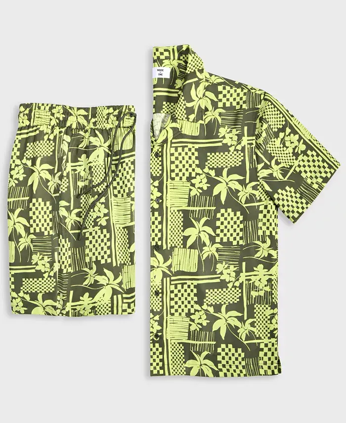 Mode Of One Men's Vacation Palm Camp Shirt & Shorts Exclusively At Macy's Men's Fashion & Accessories