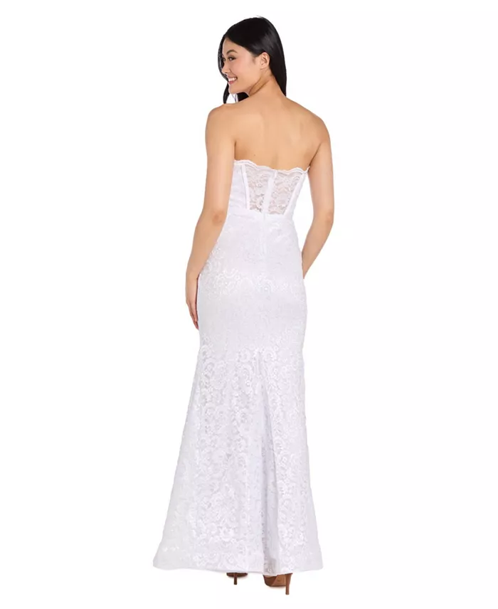 Morgan & Company Juniors' Glitter Lace Corset Gown Juniors'