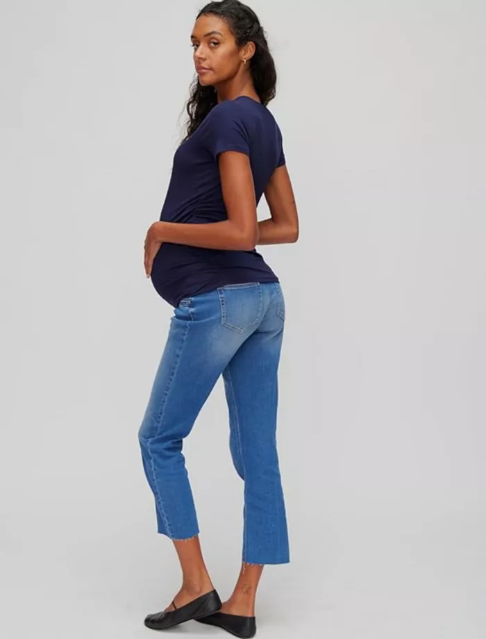 Motherhood Maternity Maternity Secret Fit Over The Bump Straight Leg Denim Jeans - Motherhood Women's Fashion Shoes & Accessories