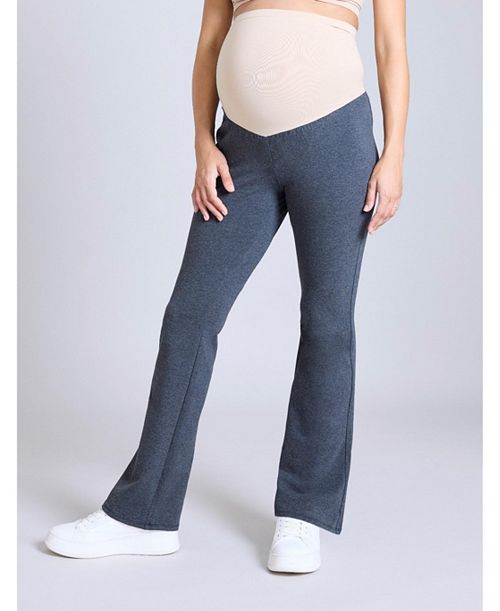 Motherhood Maternity Maternity Secret Fit Over the Belly Full Length Flare Leggings - Motherhood Women's Fashion Shoes & Accessories