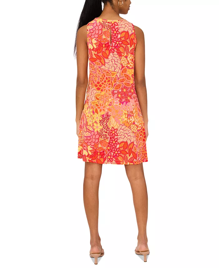 MSK Women's Printed Jersey Sleeveless Swing Dress Women's Fashion Shoes & Accessories
