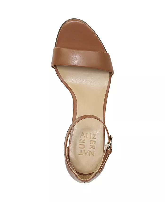 Naturalizer Ankle Strap Buckles Leather Dress Sandals Women's Fashion Shoes & Accessories