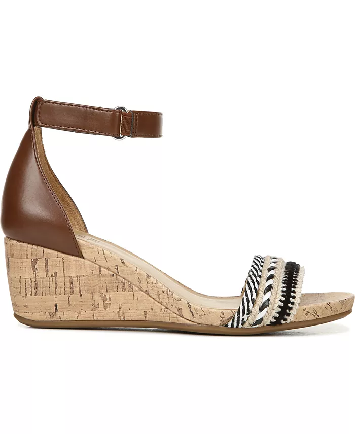 Naturalizer Women's Areda Ankle Strap Wedge Sandals Women's Fashion Shoes & Accessories