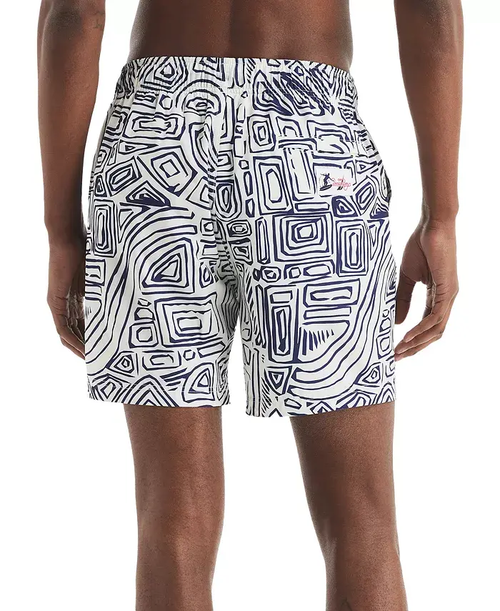 Nautica Beach Boys X Men's Quick-Dry Wood-Grain Swim Trunks Men's Fashion & Accessories