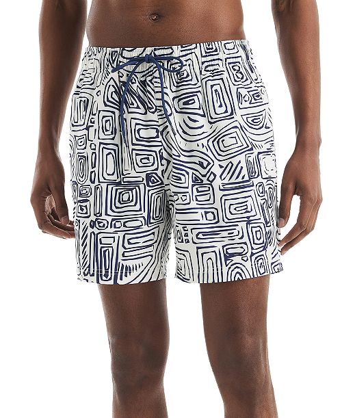 Nautica Beach Boys x Men's Quick-Dry Wood-Grain Swim Trunks Men's Fashion & Accessories