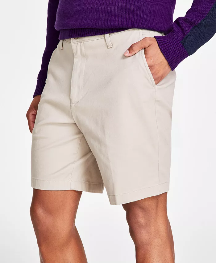 Nautica Classic-Fit 8.5” Stretch Chino Flat-Front Deck Short Men's Fashion & Accessories