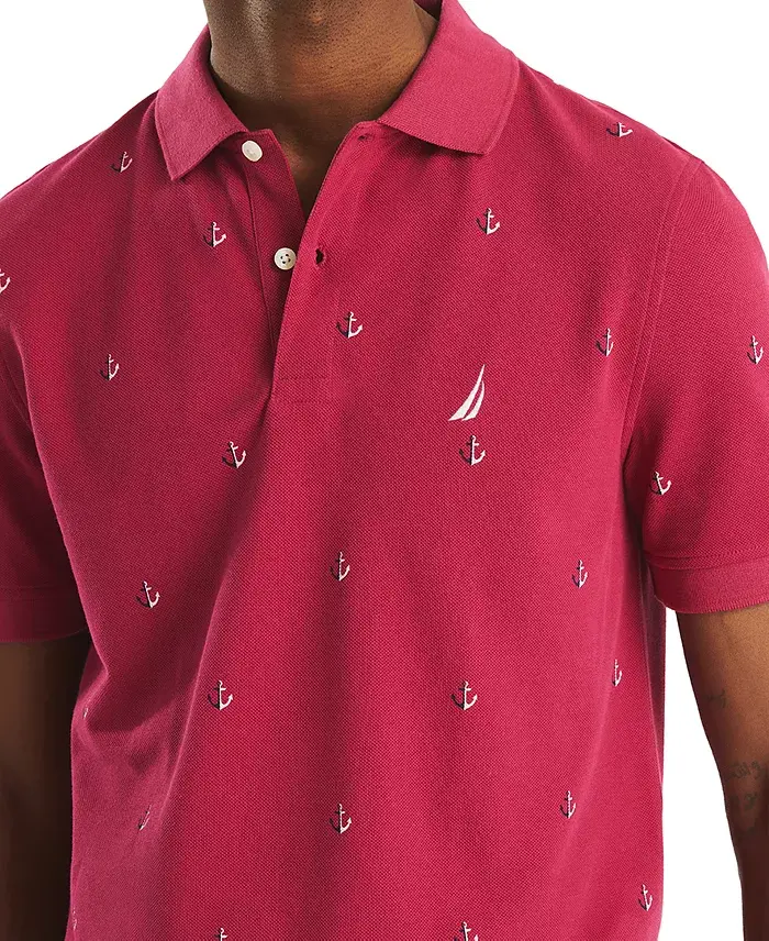 Nautica Men's Classic Fit Deck Printed Performance Polo Shirt Men's Fashion & Accessories