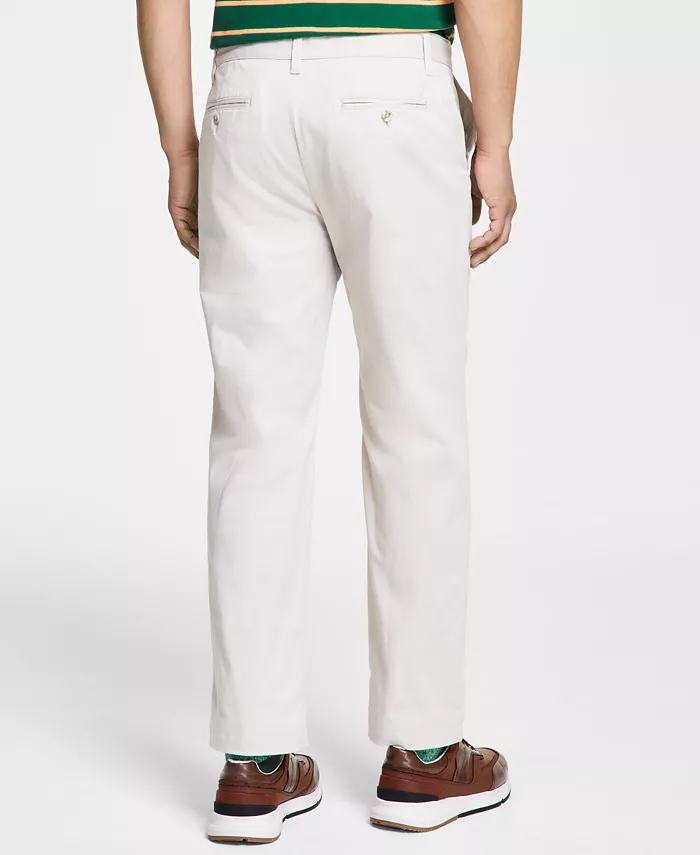 Nautica Men's Classic-Fit Stretch Solid Flat-Front Chino Deck Pants Men's Fashion & Accessories