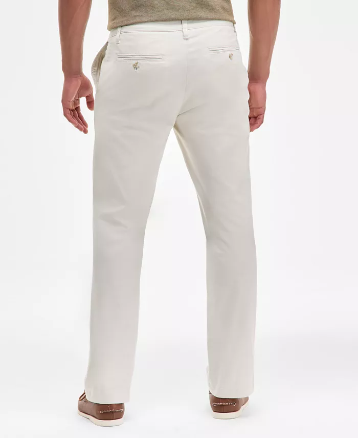 Nautica Men's Classic-Fit Stretch Solid Flat-Front Chino Deck Pants Men's Fashion & Accessories